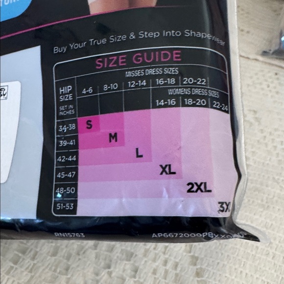 Maidenform Flexees Shapewear High Waist Thigh Slimmer 2XL Ultra firm Tan Black - Picture 4 of 5